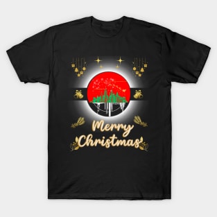 Golden Christmas in a Big City T-Shirt